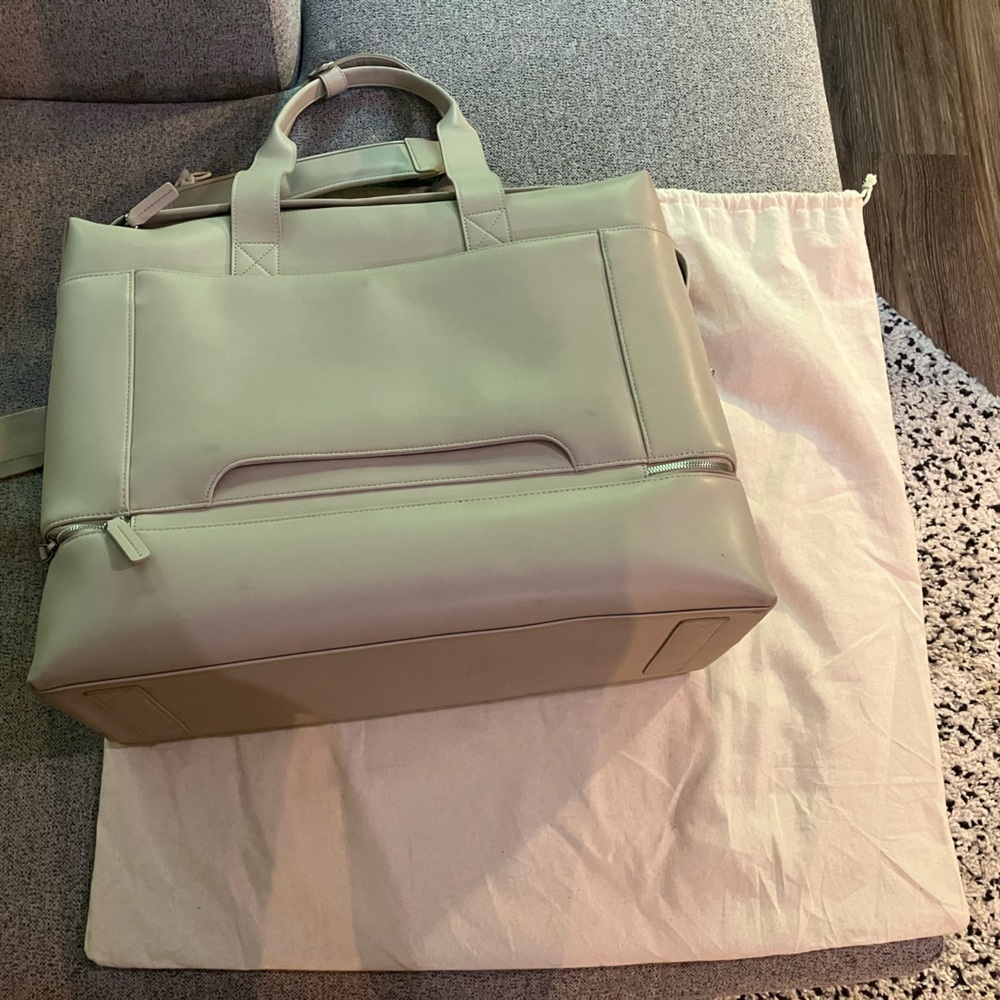 Monos Weekender Bag in Ivory Vegan Leather - Picture 2 of 5